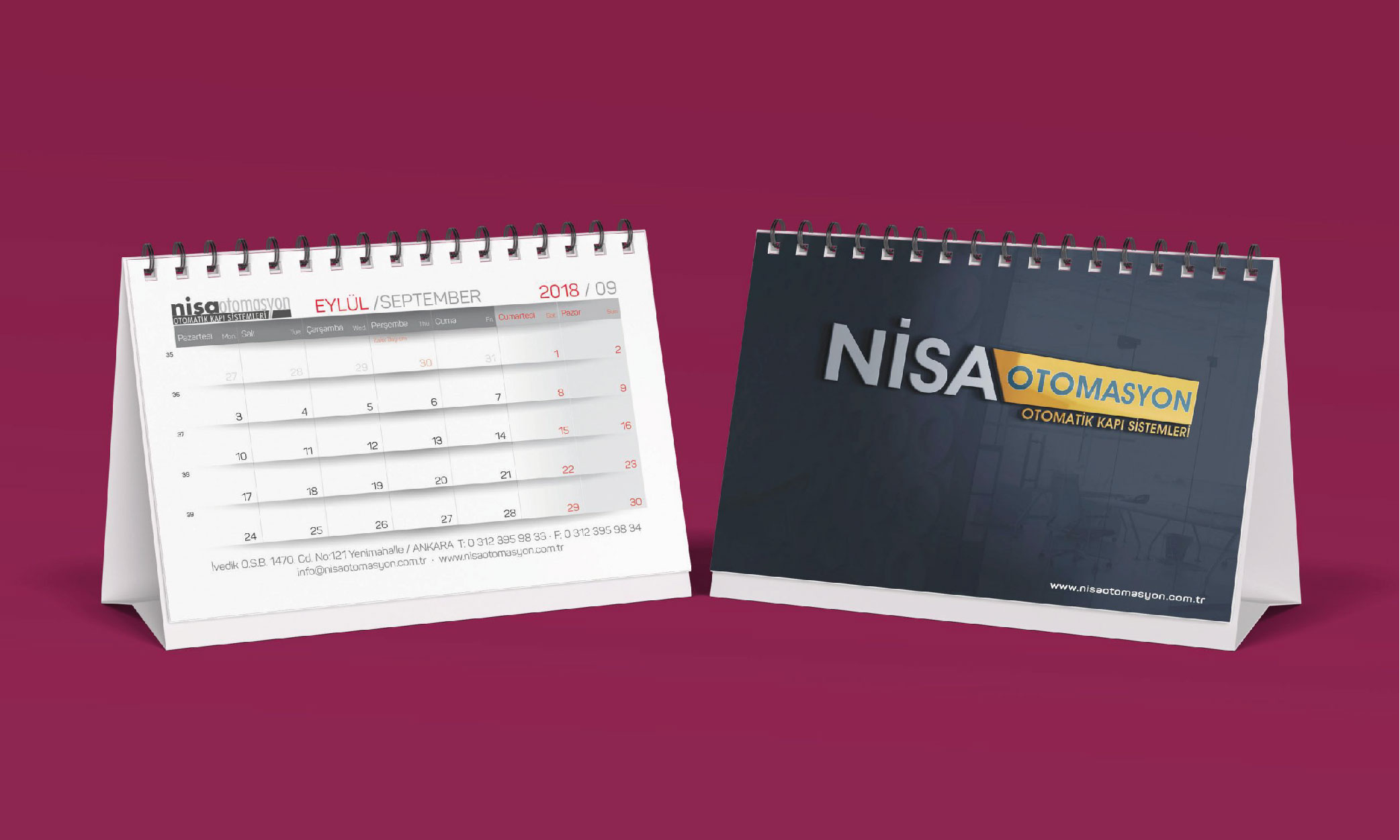 Nisa Otomasyon Masa Takvimi Basımı