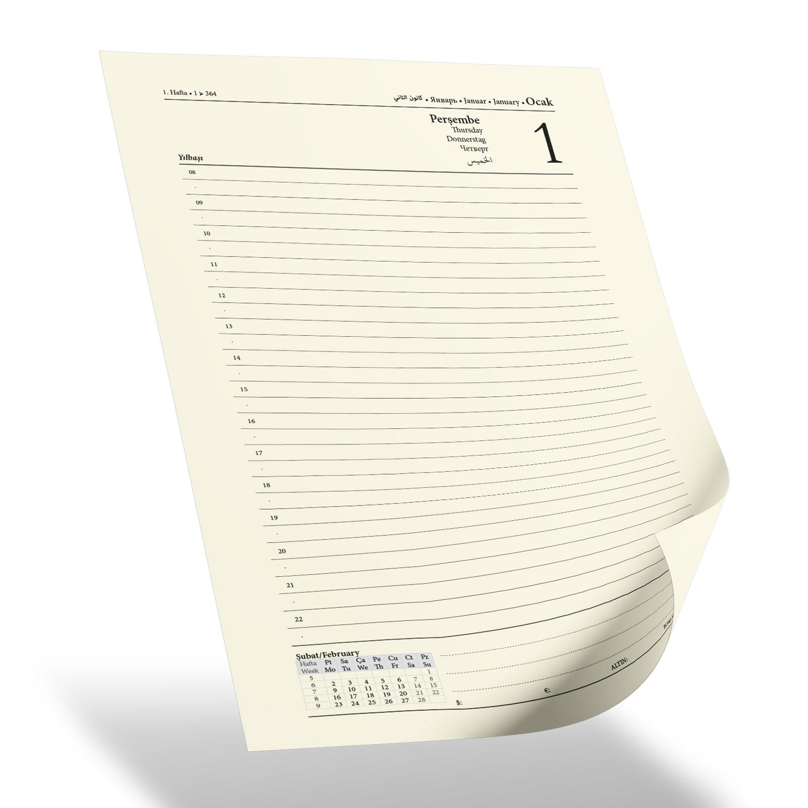 BALGAT TURUNCU TARİHLİ AJANDA (17X24 CM)