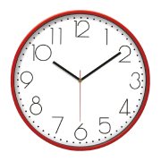 PAN164 KIRMIZI PLASTİK ÇERÇEVE DUVAR SAATİ (380 MM)