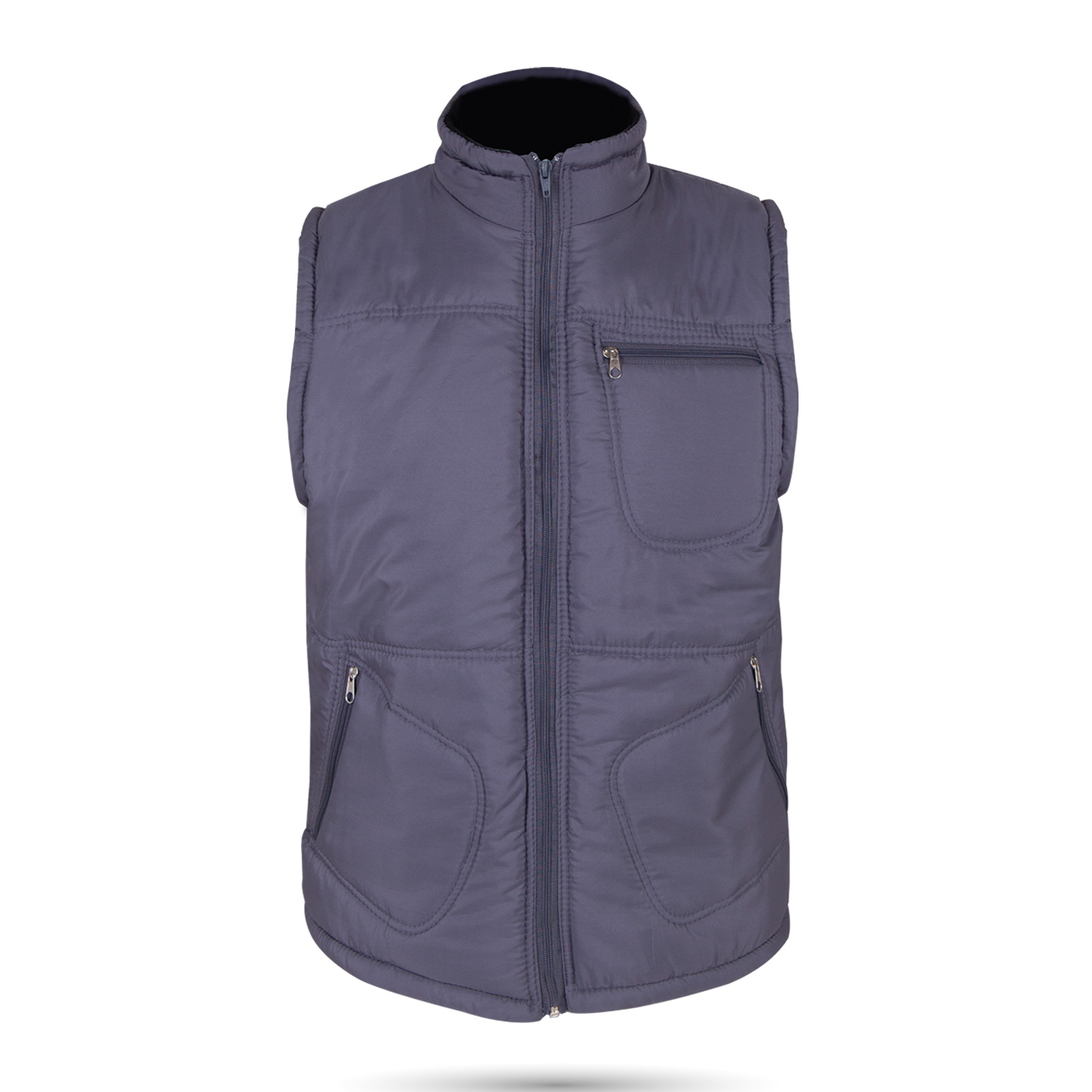 ALASKA FÜME ÜÇ CEPLİ ŞİŞME YELEK L