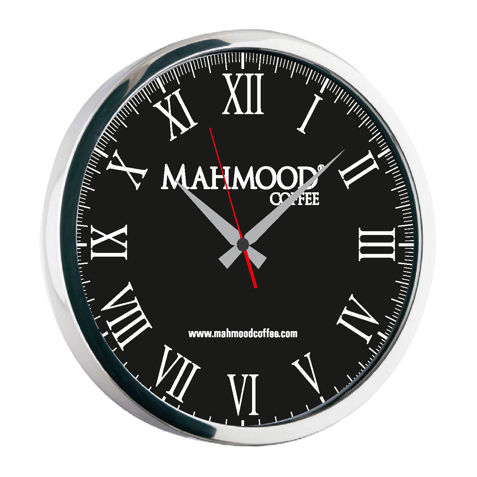 NEPTÜN091 SİYAH-GÜMÜŞ METAL DUVAR SAATİ(350 MM)