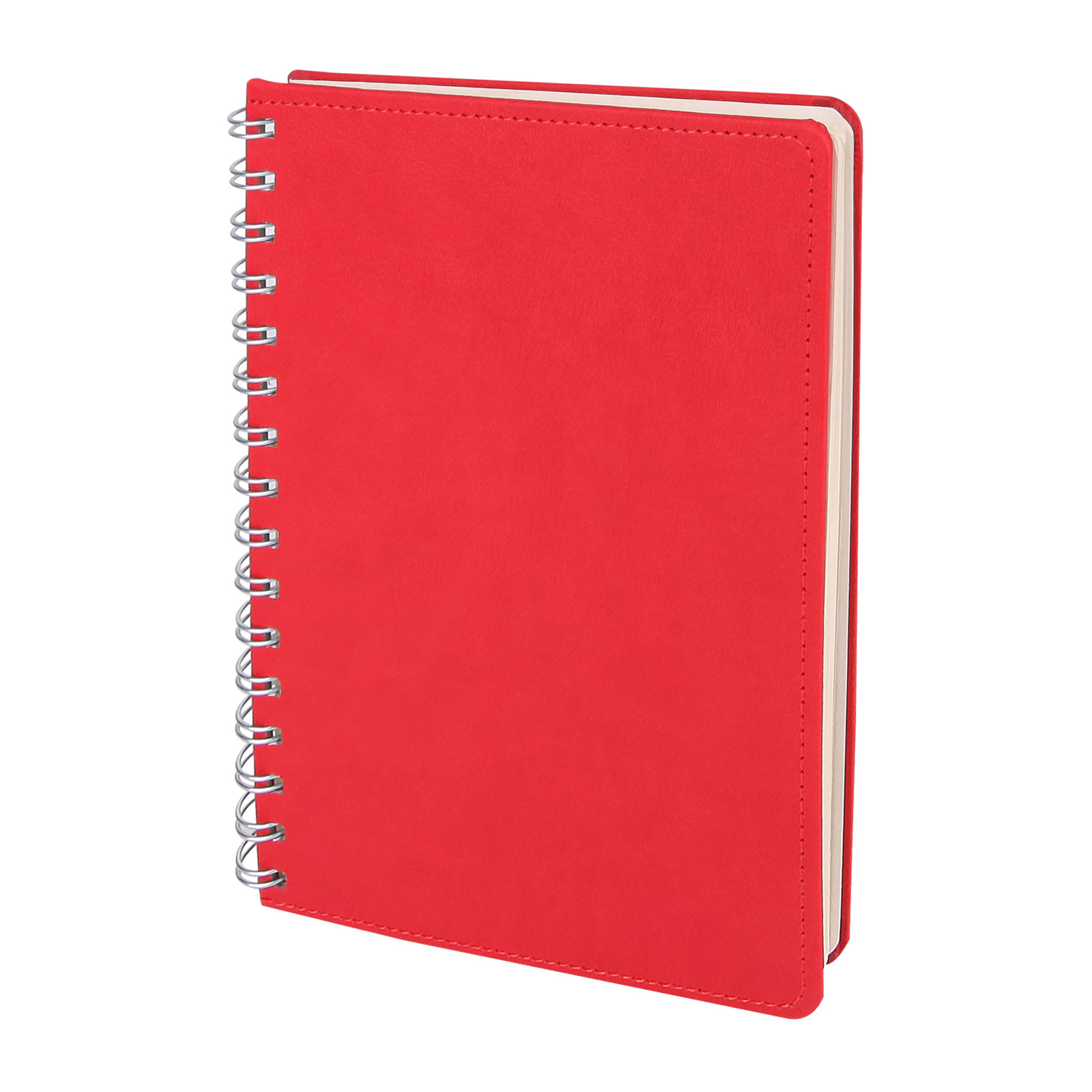 BATIKENT KIRMIZI SPİRALLİ TARİHSİZ DEFTER (15X21 CM)