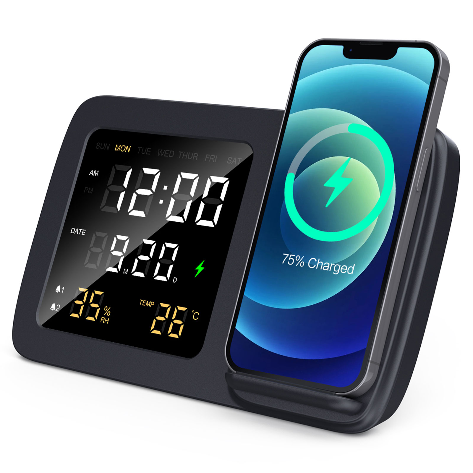 BÜLBÜL MASAÜSTÜ SAAT VE KABLOSUZ ŞARJ STANDI