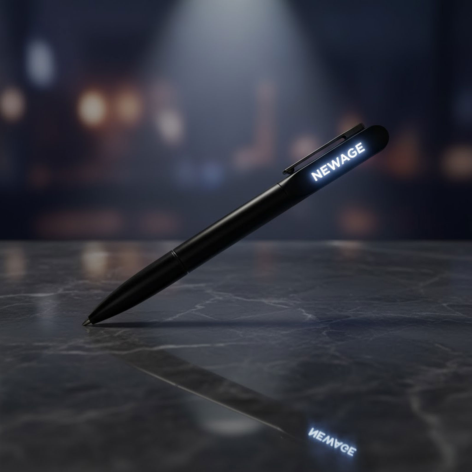SÖKE SİYAH IŞIKLI METAL TÜKENMEZ KALEM