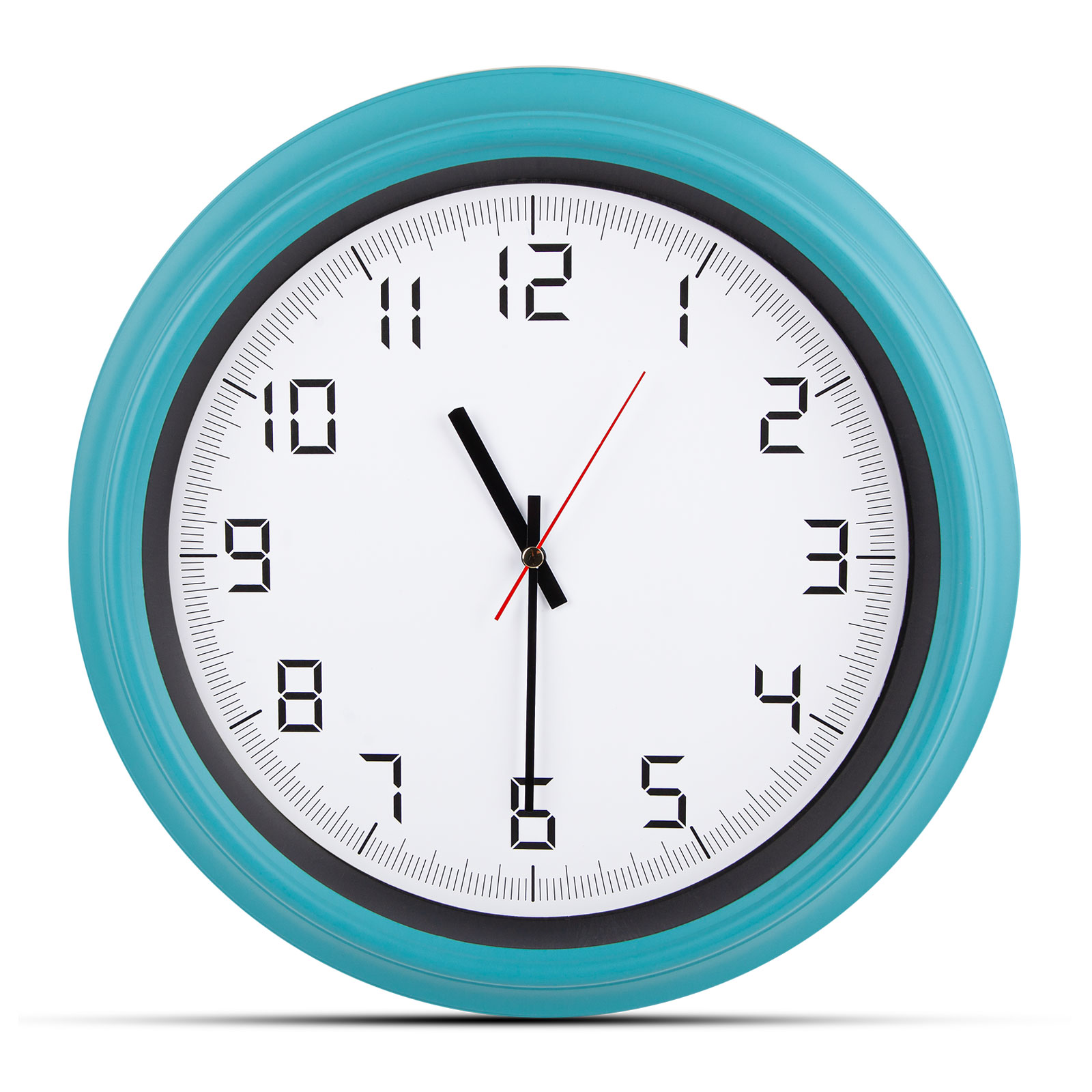 ATLAS TURKUAZ PLASTİK KASA DUVAR SAATİ (380MM)