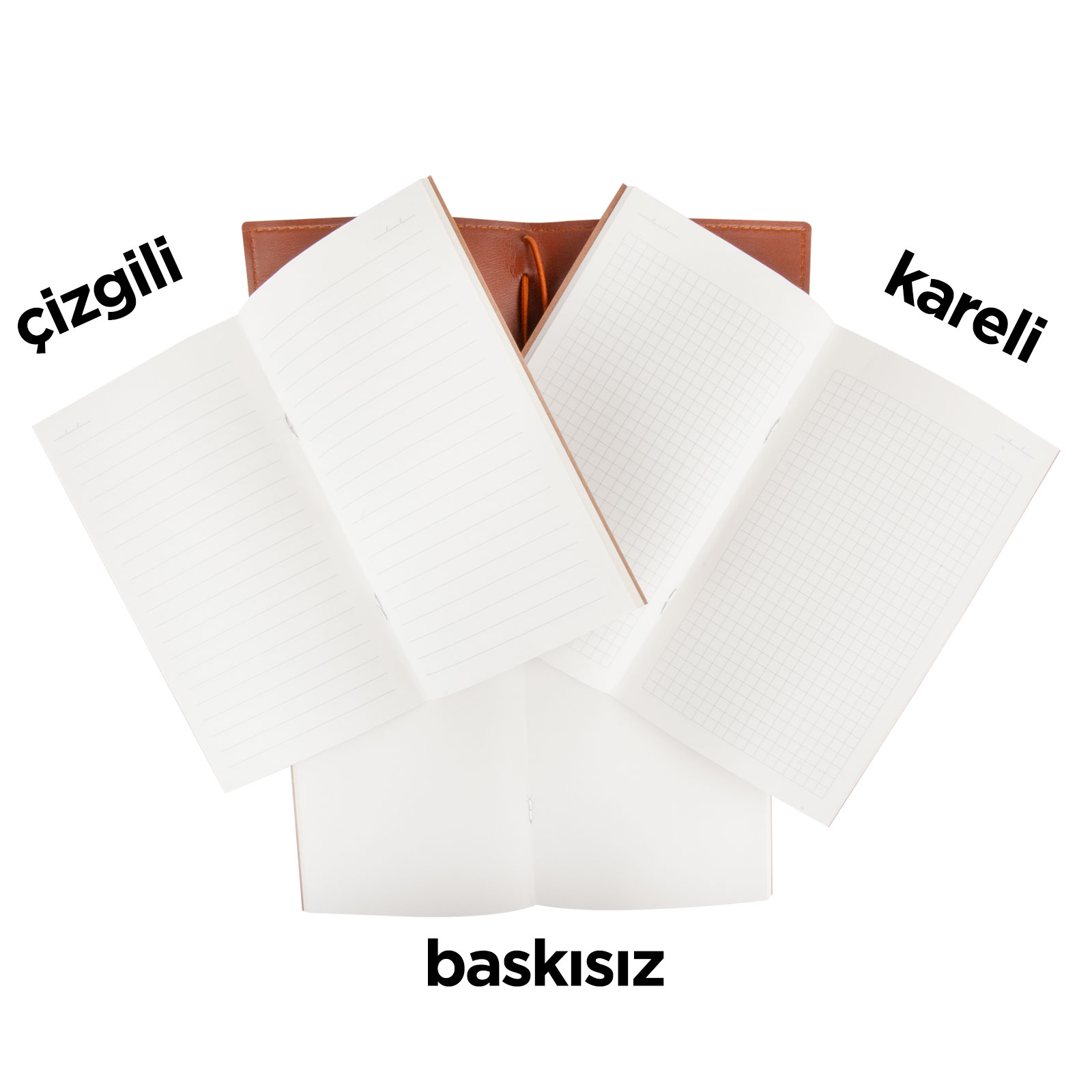 KUĞULU SİYAH TARİHSİZ DEFTER (11,5X20 CM)