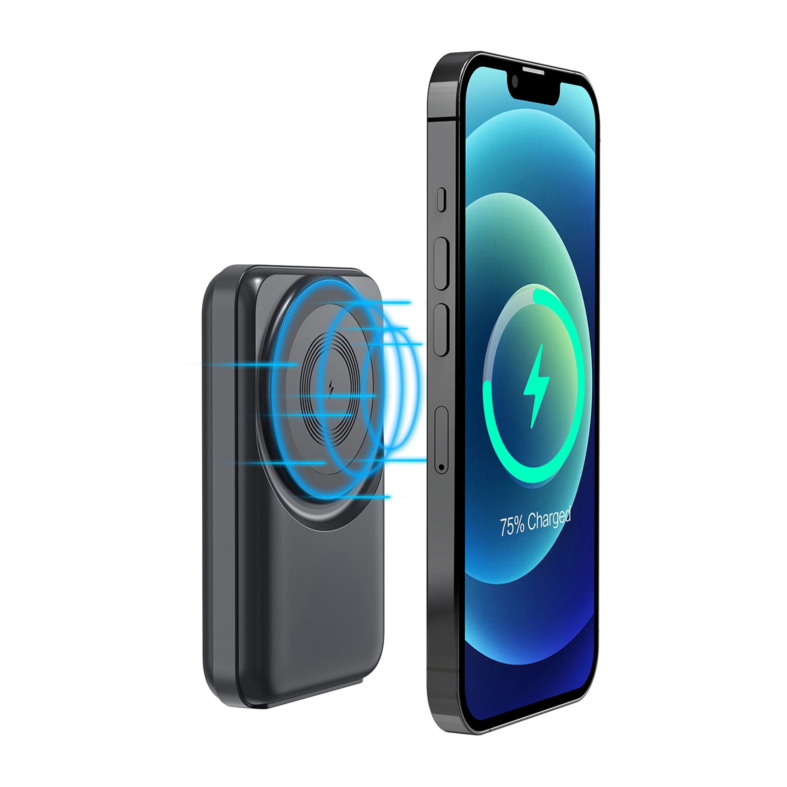 KÜÇÜKLER 10.000 MAH SİYAH MAGSAFE  ve  WIRELESS POWERBANK
