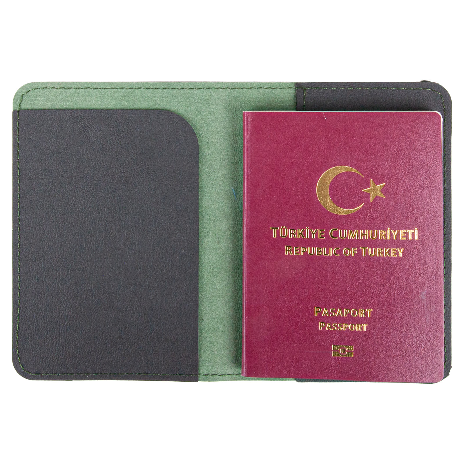 PASAPORTLUK YEŞİL DERİ