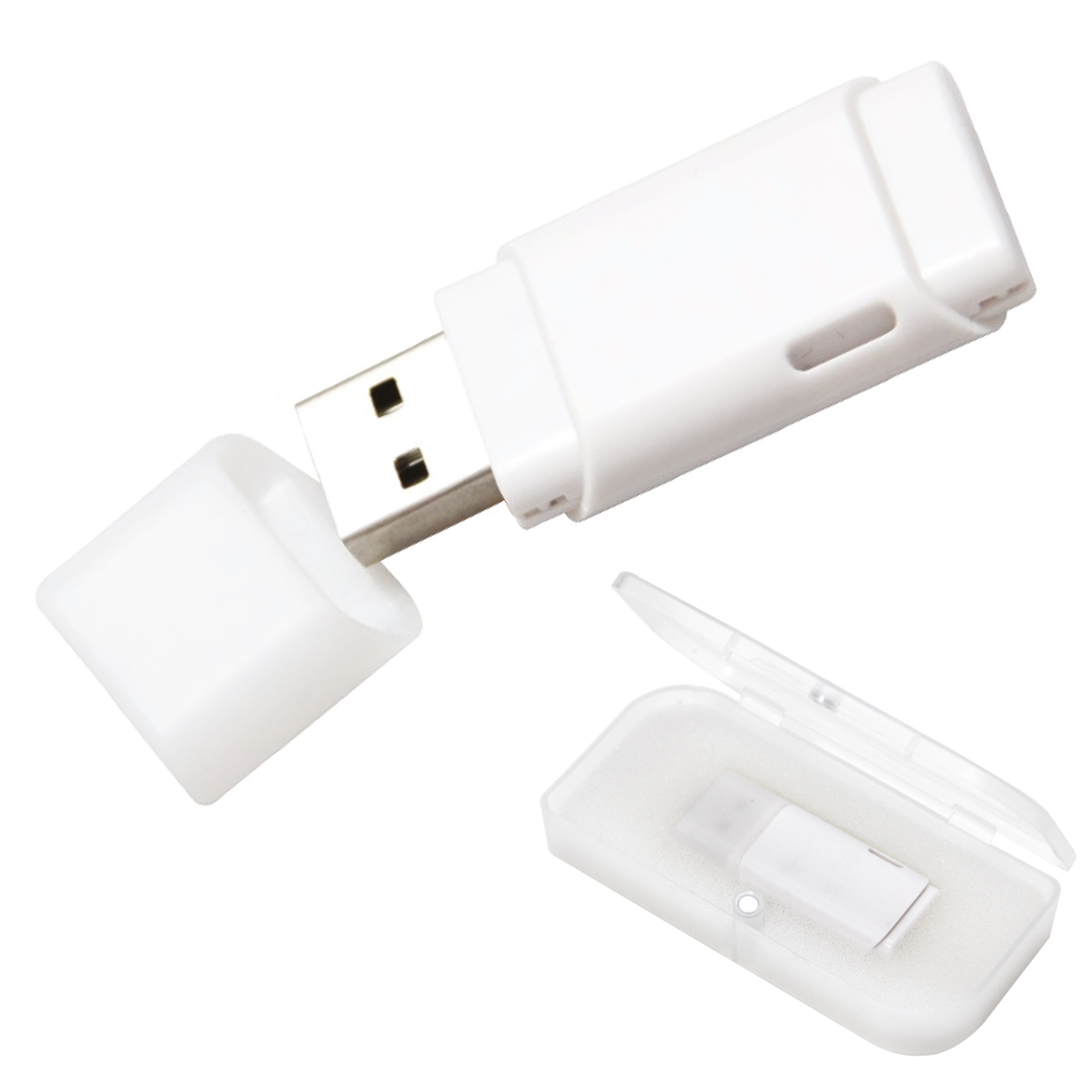 UYGUR BEYAZ PLASTİK USB BELLEK (64 GB)
